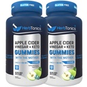 Herbtonics Keto Apple Cider Vinegar Gummies - Digestion & Detox Υποστήριξη - Χωρίς ζάχαρη BHB Προηγμένη Φόρμουλα για υποστήριξη Keto - Raw ACV με τη μητέρα - 120 Vegan ACV Gummies
