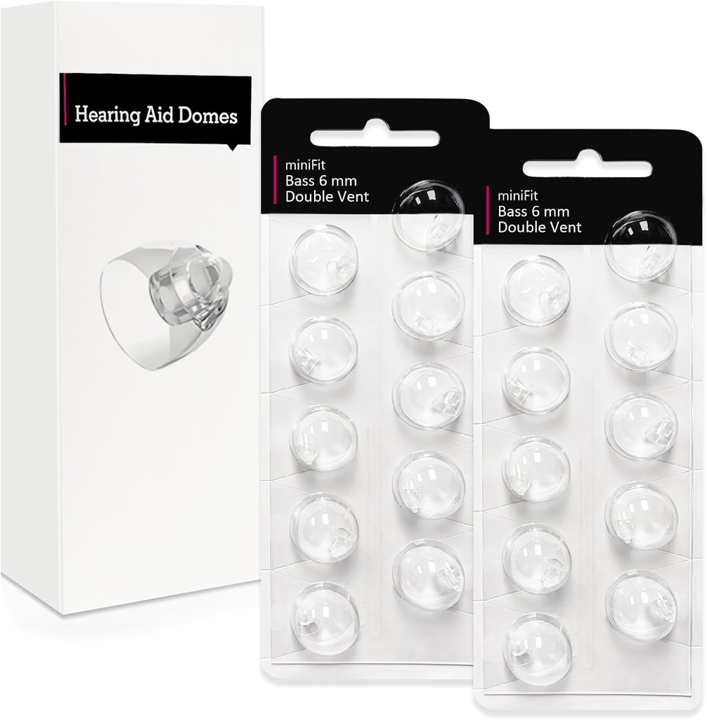 Διπλός εξαερισμός 6mm-Hearing Domes βοήθεια για Oticon Minifit, Oticon προμήθειες ακουστικών βοηθημάτων, ανταλλακτικά εξαρτήματα μερών Universal Oticon Domes για ακουστικά βοηθήματα καθαρισμού σετ (20 τεμάχια)
