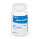 MAJOR Βιταμίνη D3 10mcg (400 IU) - Περιέχει 25mg Ασβέστιο - Συμπλήρωμα Διατροφής - 100 δισκία (1 Συσκευασία)