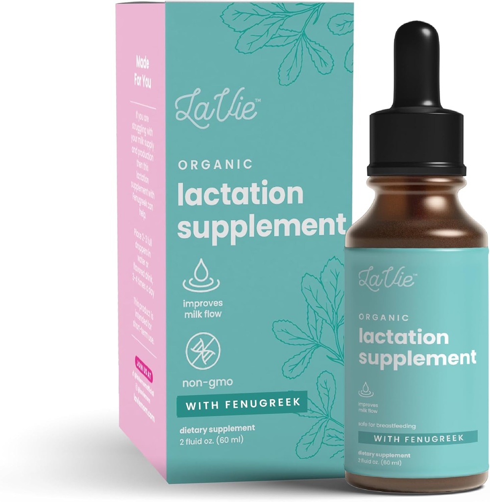 Fenugreek-Based Lactation Supplement to Support Breast Milk Supply, Breastfeeding Tincture, Increase Milk Supply Liquid Drops (2 Fl. Oz)