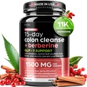 Advanced Ketogenic Colon Cleanse with Berberine 1500mg – Παράσιτο 15 ημερών Detox για άνδρες και γυναίκες – Extra Strength Formula με Senna Leaf για ταχεία δυσκοιλιότητα ανακούφιση, υγεία των ούρων & Bloating Μείωση