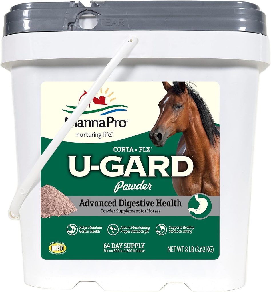 Corta-Flx U-Gard σκόνη, Ιπποειδή Digestive συμπλήρωμα για τη διατήρηση της γαστρικής υγείας, βοηθά στην πρόληψη σχηματισμό Ulcer, συμπλήρωμα για τα άλογα, 8 LB