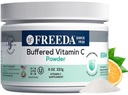 FREEDA Buffered Vitamin C σε σκόνη (Calcium Ascorbate) – Μη Ακιδική, Στομαχόφιλη βιταμίνη C για ευαίσθητα άτομα – Vegan, Kosher, χωρίς ζάχαρη ανοσοποιητική υποστήριξη – 8 oz