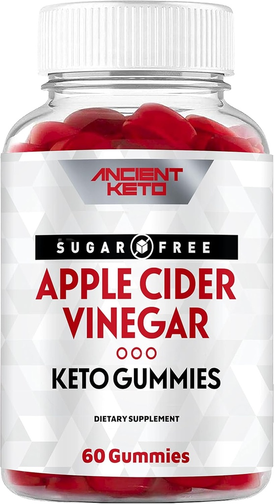 Ancient Keto Sugar-Free ACV Gummies with The Mother - Καθαρισμός & Αποτοξίνωση, Υποστηρίζει Υγιεινό Βάρος, Ανοσολογική Υγεία, και Υγεία των Ούρων - Vegan, Χωρίς ζάχαρη