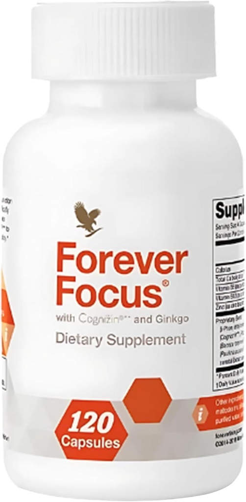 Forever Living - Forever Focus - Εγκεφαλική σαφήνεια και εστίαση με Cognizin, Bacopa και βιταμίνες - για μαθητές, επαγγελματίες και ηλικιωμένους - 120 κάψουλες