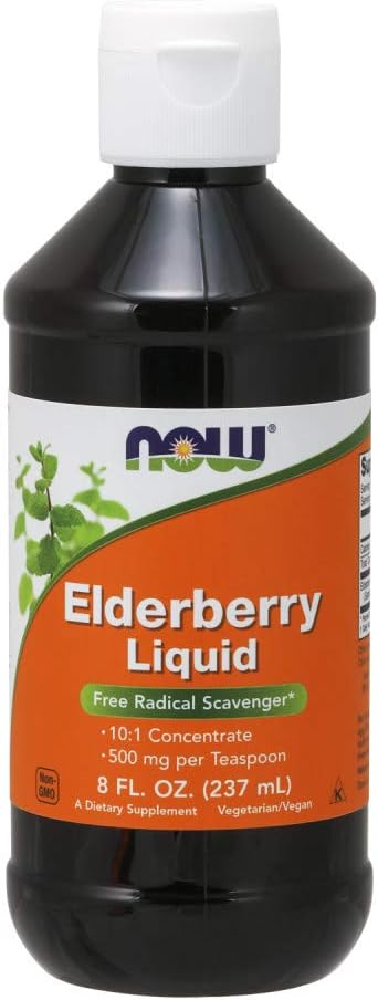 NOW Τροφίμων Elderberry Liquid, 8 Oz (πακέτο του 2)