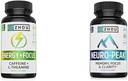 Zhou Caffeine 100mg L- Theanine 200mg Nootropic 60 Κάψουλες και Νευρο- Peak Brain Support DMAE Bacopa 30 Κάψουλες