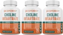 3 μπουκάλια χολίνη Bitartrate 900mg ανά υπηρεσία 270 συνολικά κάψουλες KRK Συμπληρώματα