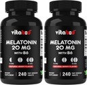Melatonin 20 mg - 240 Fast Dissolve Tablets - Drug Free - Natural Berry Flavor - Vegetarian, Non-GMO, Gluten Free 240 Count (Pack of 2)