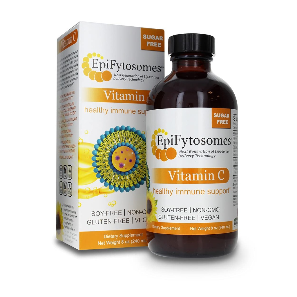Liposomal Vitamin C Nature’s Answer EpiFytosomes Vitamin C 1.000 mg per Serving - Vegan Dietary Supplement - Χωρίς γλουτένη σόγιας Non GMO - Ιδανική για Υγιή Ανοσολογική Υποστήριξη - 6 mL (40 μερίδες ανά φιάλη)