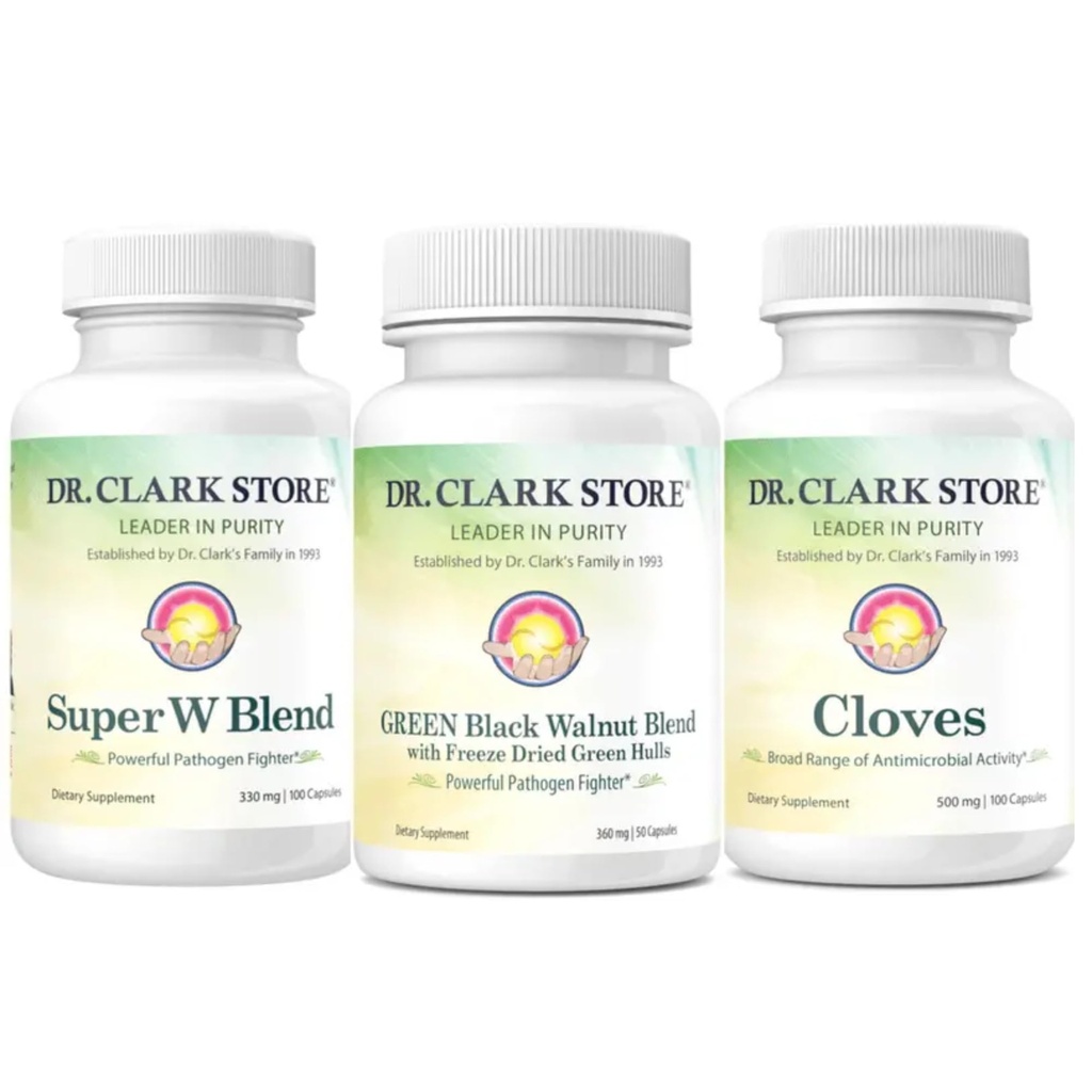 Dr Clark Store Intestine Υποστήριξη & Καθαρισμός σετ - με παγωμένα πράσινα μαύρα κάλαντα, Wormwood, και γαρύφαλλα-Βοηθά τη διατήρηση βέλτιστη εντερική λειτουργία