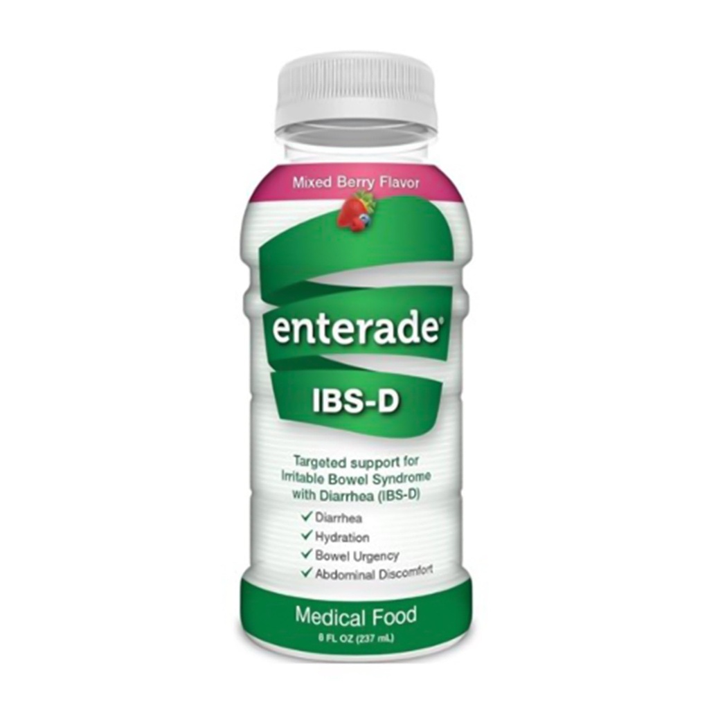 Enterade IBS-D Ποτό για IBS Ανακούφιση των συμπτωμάτων από το ευερέθιστο σύνδρομο του εντέρου με Διάρροια (IBS-D), Μικτό μούρο (12 μπουκάλια, 8 ουγκιές το καθένα)