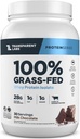 Διαφανές εργαστήριο Grass-Fed Whey Protein Isolate - Φυσικά αρωματισμένη, χωρίς γλουτένη πρωτεΐνη γάλακτος σκόνη με 28g πρωτεΐνης ανά σερβίρισμα & 9 Αμινοξέα - 30 Σερβιέτες, σοκολάτα γάλακτος