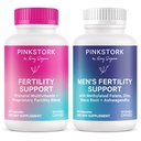 Pink Stork Του και της γονιμότητας Δέσμη: Συμπληρώματα γονιμότητας για τις γυναίκες, συμπληρώματα γονιμότητας για τους άνδρες, γονιμότητα Προγεννητική βιταμίνη, Vitex, Ινοσιτόλη, Folate, Βιταμίνη B6, 60 κάψουλες