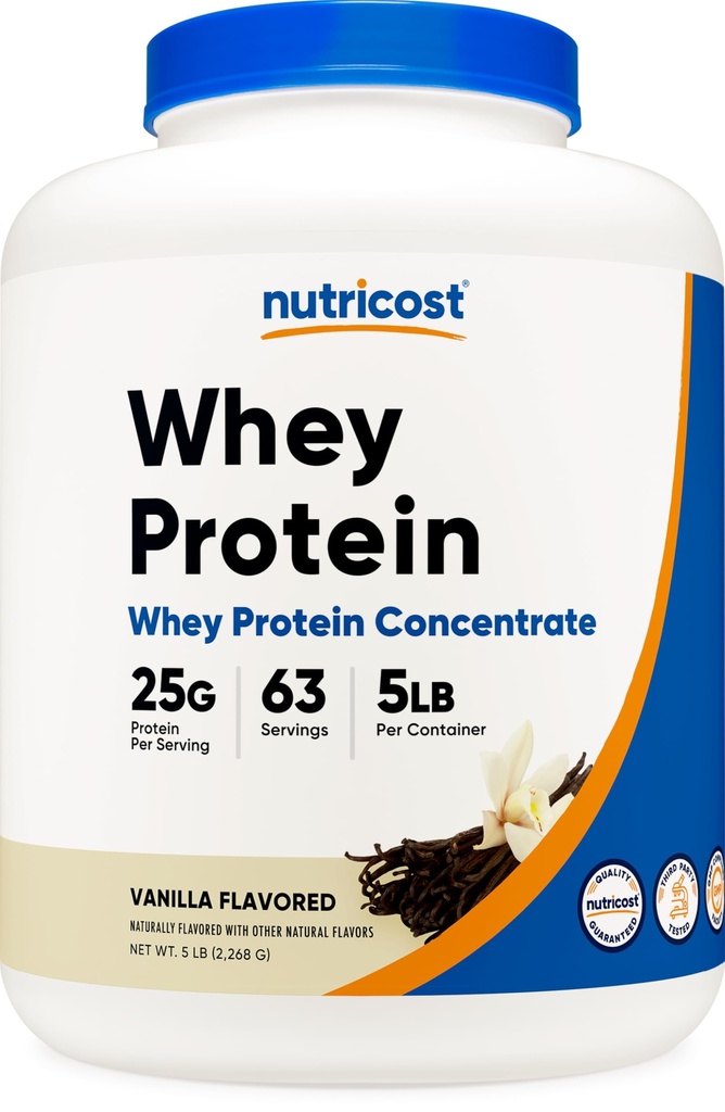 Nutricost Whey Protein Powder, Βανίλια, 5 λίβρες - Whey Protein Concentrate