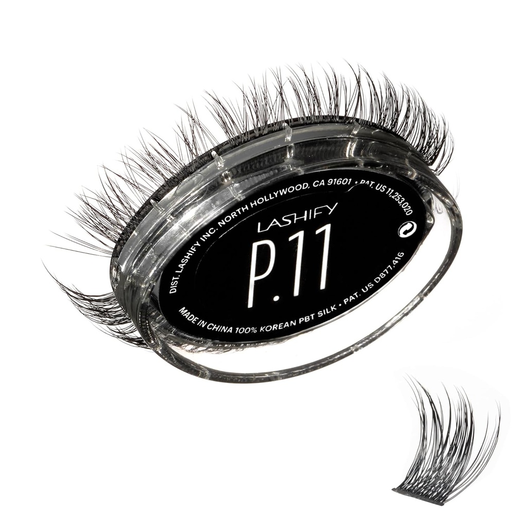 Lashify Plushy 11mm Gossamer Lashes σε μαύρο, εύκολο DIY Ψεύτικες βλεφαρίδες για μια ογκώδη ακόμα φυσική εμφάνιση
