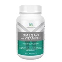 Mannatech Omega-3 με βιταμίνη D3 για την υγεία των οστών, την καρδιά και τη γνωστική υποστήριξη, από καθαρό ιχθυέλαιο