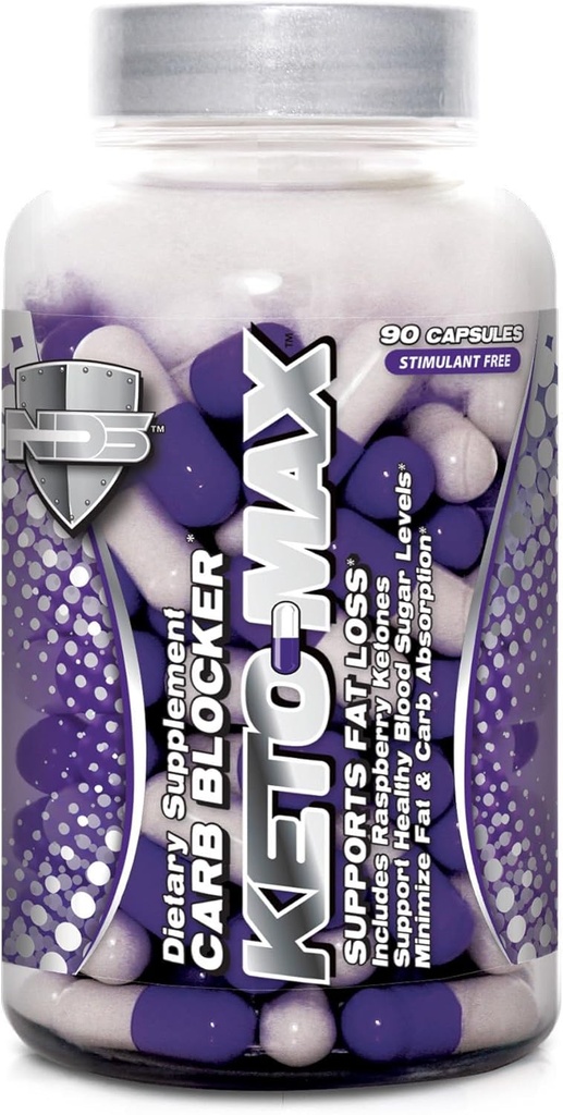 NDS Nutrition Keto-Max - Υδατάνθρακες και λίπος Blocking Dietary συμπλήρωμα με Χρώμιο - διεγερτικό Δωρεάν καύση λίπους για ένα πιο τονωμένο και κατάλληλο σώμα - 90 κάψουλες