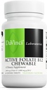 DAVINCI Labs Active Folate B12 Chewable - Συμπλήρωμα διατροφής για την υποστήριξη της υγείας της καρδιάς, υγιή νεύρα, ανοσοποιητική λειτουργία και παραγωγή ενέργειας* - με Folate και βιταμίνη B12-60 Μασώμενα δισκία