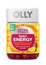 OLLY επιπλέον δύναμη καθημερινή ενέργεια Gummy, χωρίς καφεΐνη, 1000mcg βιταμίνη B12, CoQ10, Goji Berry, συμπλήρωμα μάσημα ενηλίκων, Berry Yuzu Γεύση - 60 κόμης