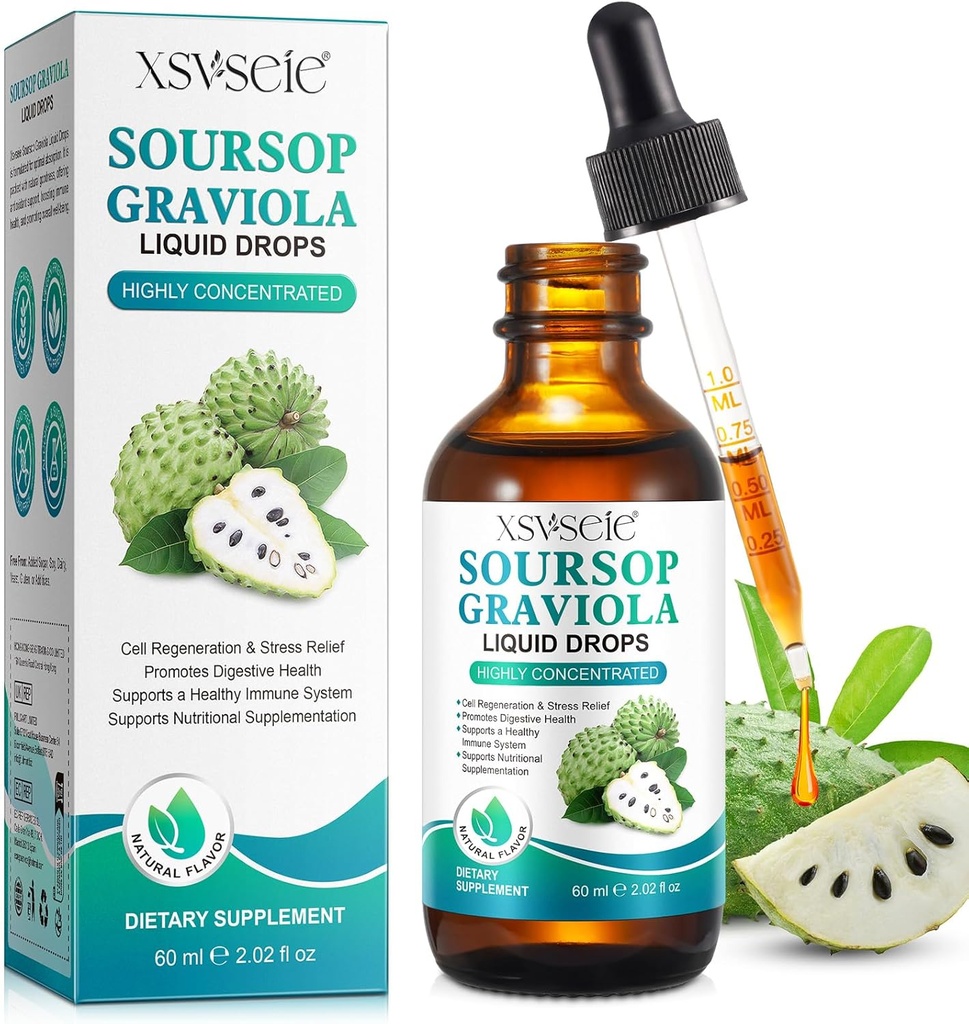 Soursop Bitters Liquid, Soursop Graviola Liquid Drops Φυσικό Multivitamin Soursop Leaf Extract Drops Soursop Oil για άνδρες & γυναίκες