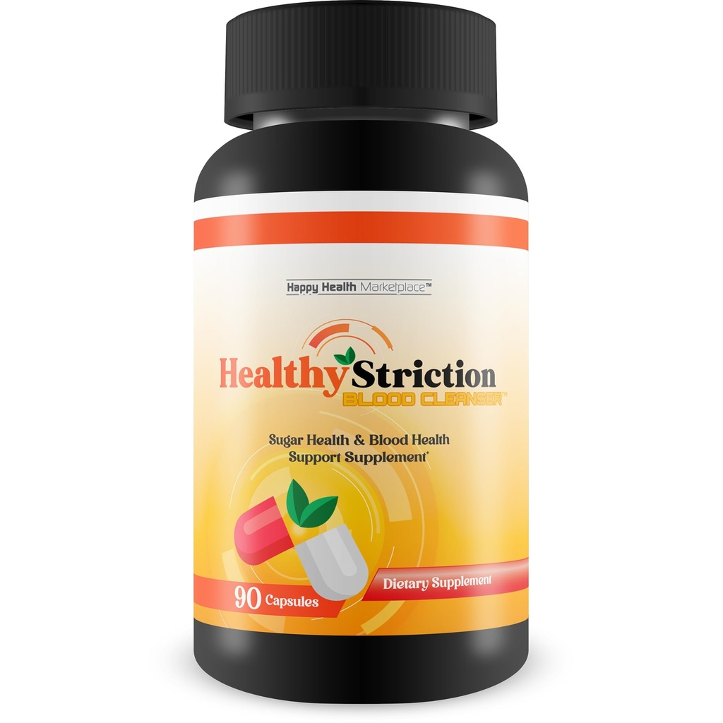 Healthy Striction Blood Cleanser - Best Blood Cleanser για την Υποστήριξη Ζάχαρης & Υποστήριξη Αίματος - Blood Balance Blood Booster Περιστατικά Συμπληρώματα - Sugar Health Blood Health - Περιστασιακή Υποστήριξη