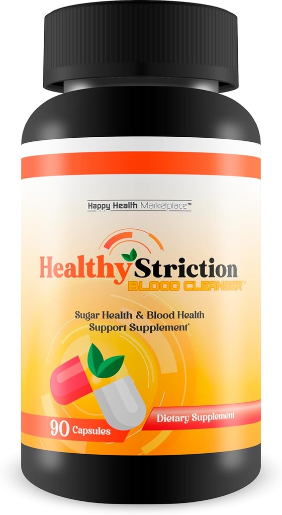 Healthy Striction Blood Cleanser - Best Blood Cleanser για την Υποστήριξη Ζάχαρης & Υποστήριξη Αίματος - Blood Balance Blood Booster Περιστατικά Συμπληρώματα - Sugar Health Blood Health - Περιστασιακή Υποστήριξη