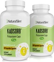 NaturalSlim Φυσικό κιτρικό κάλιο Γλουκονικό 99 mg - Kadsorb Υποστηρίζει Ηλεκτρολυτικό Ισορροπία & Κανονικό pH - Απορροφώμενα συμπληρώματα καλίου με Ουσιαστικά Ορυκτά - Μη ΓΤΟ 400 Κάψουλες 2 Συσκευασία