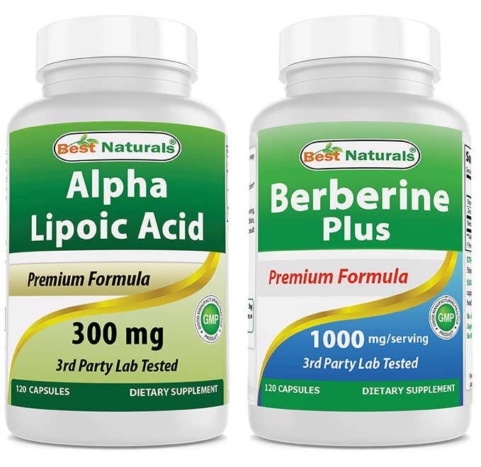 Best Naturals Alpha Lipoic Acid 300 mg & Berberine Plus 1000 mg
