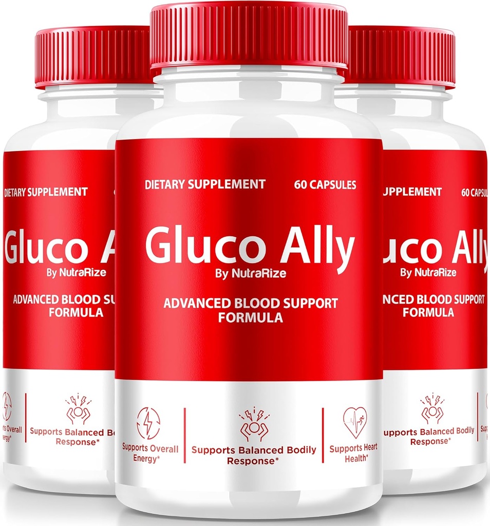 NutraRize (3 Pack) Gluco Ally Κάψουλες, επίσημη GlucoAlly Χάπια, Πλήρης Φόρμουλα Υποστήριξης, Όλα τα φυσικά συμπλήρωμα για να διατηρήσει υγιή επίπεδα, Premium Gluco-Ally Capsulas αναθεώρηση (180 κάψουλες)