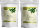 HERBAL HILLS Neem Leaf Powder Φρέσκια Φύλλα Pure Neem Supplement Pack of 2 Combo