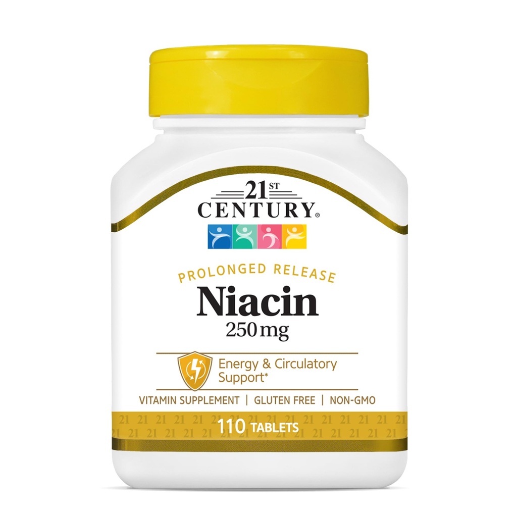 21ος αιώνας Νιασίνη 250 mg δισκία, 110- Count (πακέτο του 2)