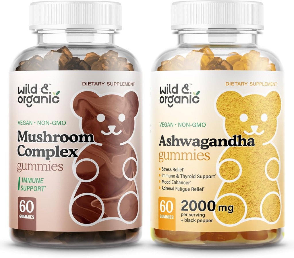 Άγρια & οργανικά μούσμουλα Gummies & Ashwagandha Gummies