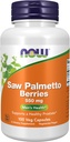 NOW Συμπληρώματα τροφίμων, Saw Palmetto μούρα (Serenoa repens) 550 mg, Υγεία των ανδρών *, 100 κάψουλες Veg