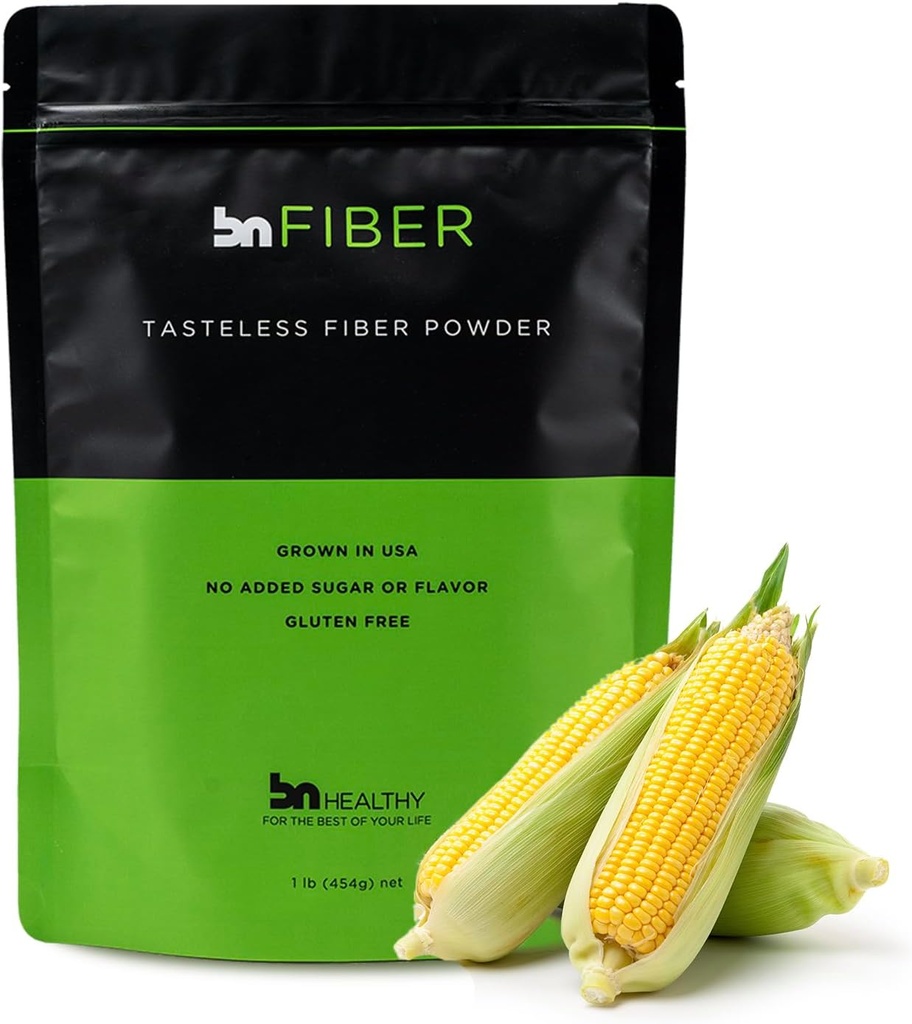 BN Helthy Fiber - Premium Corn Fiber Powder 450g - 100% Διαλυτό συμπλήρωμα άγευστης Fiber για Digestive Health and Weight Management - Χωρίς γλουτένη και Χωρίς ζάχαρη