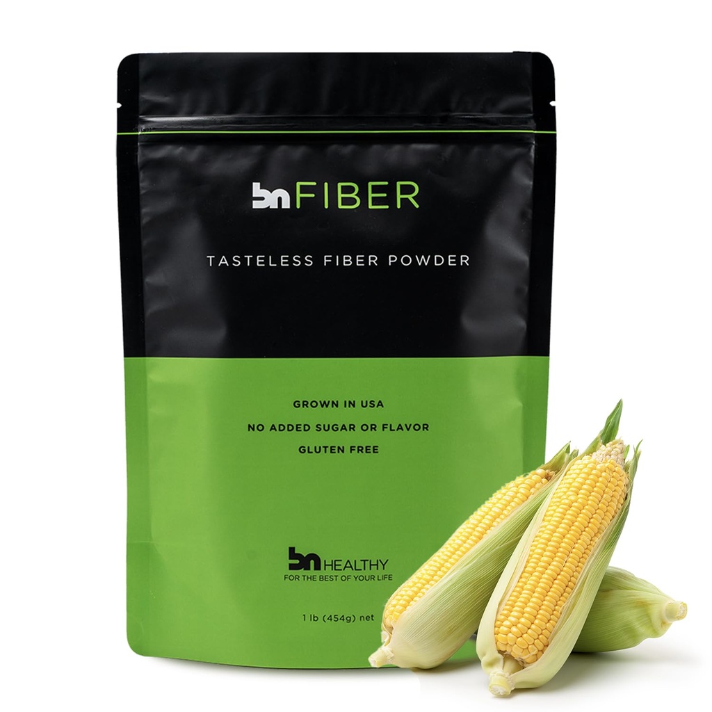 BN Helthy Fiber - Premium Corn Fiber Powder 450g - 100% Διαλυτό συμπλήρωμα άγευστης Fiber για Digestive Health and Weight Management - Χωρίς γλουτένη και Χωρίς ζάχαρη