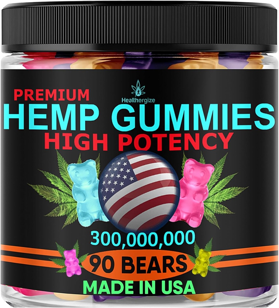 Hamp Gummy Edibles Calm Sleep-Support Peace and Relaxation-High Strength, Nasty Fruity Flavors-Made in USA