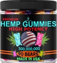 Hemp Gummy Edibles Calm Sleep-Support Peace and Relaxation-High Strength, Tasty Fruity Flavors-Made in USA