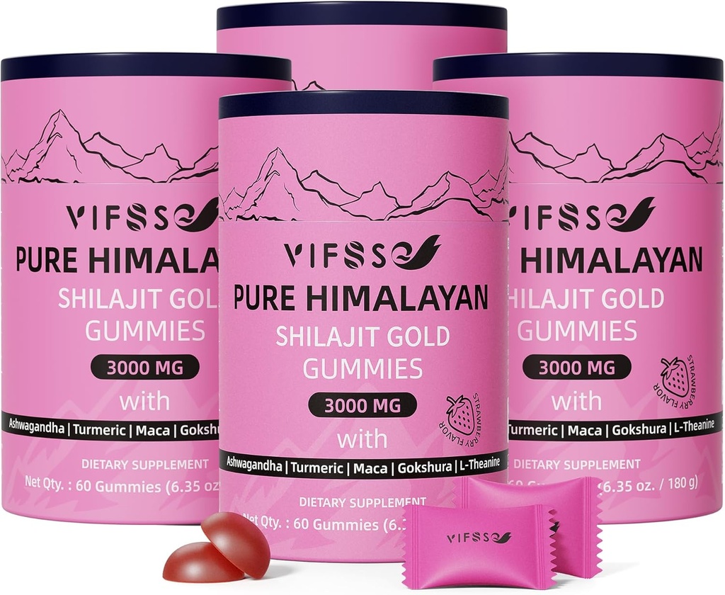 Shilajit Gummies, 3000 Mg Shilajit Καθαρό οργανικό Ιμαλαΐων με Ashwagandha, Turmeric Gummies Χωρίς ζάχαρη για άνδρες και γυναίκες, Shilajit συμπλήρωμα, μη-GMO Φύση Shilajit για την ενέργεια, 240 Gummies
