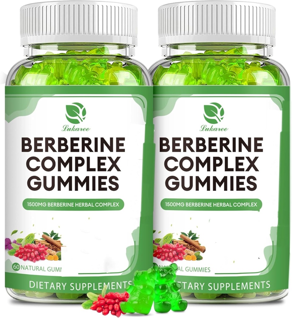 Βερβερίνη Συγκρότημα Gummies- Βερβερίνη με Κεϋλάνη Κανέλα, Turmeric, Γάλα Thittle Πικρό Μελόνι για τη Γενική Ανοσολογική Υγεία -120 Μετρητές