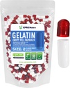 XPRS Nutra Μέγεθος 2 Κενές κάψουλες - 500 Count Empty Gelatin Κάψουλες - Χάπια DIY Καψάκιο πλήρωσης - Pure Bovine Pill Gel Caps for Do-It-Yourself Συμπληρώματα (Καθαρό κόκκινο / λευκό)