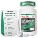 TIME-Cap Labs Extra Strength Acetaminophen 250mg with Aspirin 250mg & Caffeine 65mg Caplets - Triple Action Pain Reliever for Migraines & Headache Relief, Muscle Aches & Body Pain (200 Count)