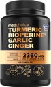 4-σε-1 Turmeric και σκόρδο συμπληρώματα με BioPerine – 2360mg Turmeric Ginger Root Κάψουλες με σκόρδο – Υψηλής ισχύος βοτανική ανάμειξη (120 ct)