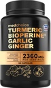 4-σε-1 Turmeric και σκόρδο συμπληρώματα με BioPerine – 2360mg Turmeric Ginger Root Κάψουλες με σκόρδο – Υψηλής ισχύος βοτανική ανάμειξη (120 ct)
