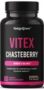 Natgrough Vitex Chasteberry συμπλήρωμα για τις γυναίκες 1,000 mg - Υποστηρίζει την ισορροπία ορμονών και γονιμότητα - Agnus Castus Chaste Tree Vitex Berry Extract Κάψουλες - 120 Ct