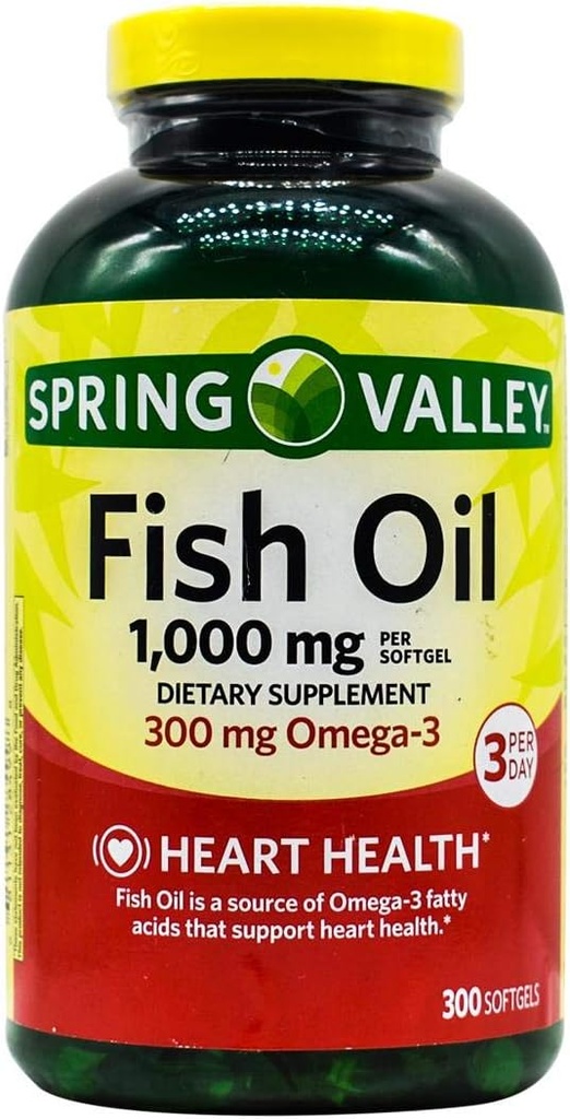 Spring Valley - ιχθυέλαιο 1000 mg, 300 Softgels
