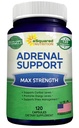 aSquared Nutrition Adrenal Support & Cortisol Manager Supplement (120 Κάψουλες)-Adrenal Health w/Vitamin C Complex Pills to Support Fatigue & Stress Relief-Ashwagandha, L-Tyrosine, Rhodiola & Ginseng