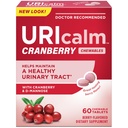 Uricalm Cranberry, ημερήσιο συμπλήρωμα διατροφής Chewable with D-Mannose, Berry, 60 Count
