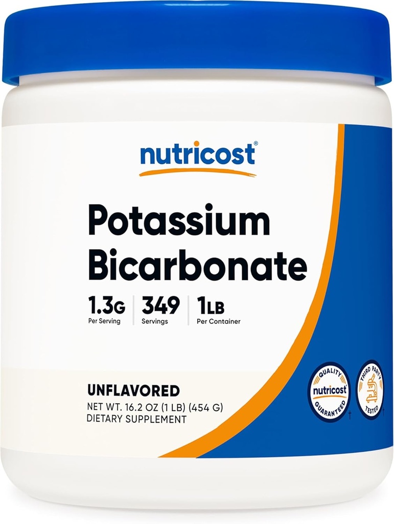 Nutricost Κάλιο διττανθρακική σκόνη 1 LB - Χωρίς γλουτένη, μη ΓΤΟ