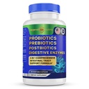Προβιοτικά Πρεβιοτικά Μεταβιοτικά Digestive Enzymes 4 σε 1 Formula 60 Count (Pack of 1)